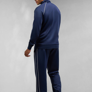 Conjunto de Sudadera y Pantalones Deportivos de Algodón Sólido para Hombre, Transpirable, Ligero, Personalizado, Estilo Urbano, con Cierre de Cremallera - Product Image 3
