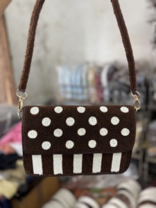 Sac de Soirée Bohème Perlé Fait Main pour Femmes Indiennes, Pochette Utilitaire, Sac Messager, Sac de Shopping avec Fermeture Éclair - Product Image 2