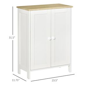 "Living Room Freestanding <b>Cabinet</b> with 2 Adjustable Shelves & 3 Tier <b>Storage</b>" - Product Image 3
