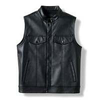 Nouveau design, gilet de motard en cuir de haute qualité pour hommes, vêtements d'extérieur respirants pour l'automne, style vintage
