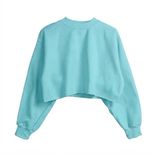 Sudadera Corta Moderna para Mujer, Cuello Redondo, Manga Larga, Informal, Cómoda, Fabricante de Ropa Personalizada - Product Image 3