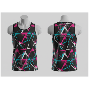 Men's Sublimation Printed Tank <b>Top</b> Crew Neck Quick Dry Sporty Vest 100% Cotton Knitted <b>Mesh</b> Solid Workout Shirt Anti-UV - Product Image 3