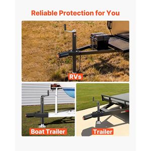 Verrou de remorque robuste Bulldog de 2-5/16 pouces pour remorques, 3 clés, pièces et accessoires pour camping-cars avec chaînes de sécurité - Product Image 6