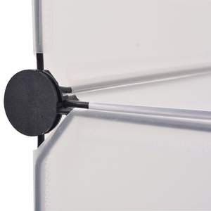 Organisateur de chaussures en panneaux de plastique blanc avec structure en acier, range-chaussures pratique - Product Image 5