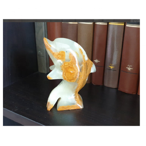 Estatuilla de pez ónix lindo de la mejor calidad, estilo Animal más vendido tallado en artesanía de piedra - Product Image 2