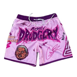 กางเกงขาสั้นตาข่ายสำหรับผู้ชายกางเกงขาสั้นสำหรับใส่วิ่งกีฬากางเกงขาสั้นผ้าโพลีเอสเตอร์100% ดีไซน์ซับลิเมชันฤดูร้อน - Product Image 1