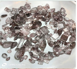 BAITHU GEMS MINERALS หินควอตซ์ธรรมชาติ ขัดเงา หินหลวม สีธรรมชาติ 100% รูปทรงผสมผสาน งานแฮนด์เมด เจาะรู ไม่เหมาะสำหรับ - Product Image 1
