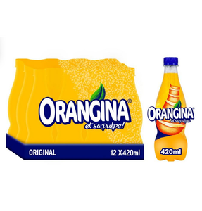 Boissons fruitées pétillantes Orangina 420ml, cartons de 12x420ml, avec 2% de pulpe de fruits naturels et sans colorants ajoutés, vente en gros - Product Image 4