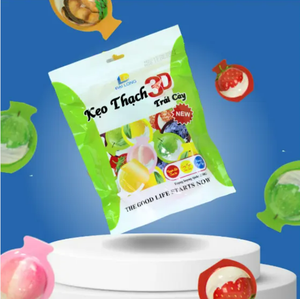 เยลลี่ผลไม้โมจิ 3 มิติ สีสันสดใส รสหวานอมเปรี้ยว สำหรับเด็ก ขนมหวานหน้าร้อน ผลิตในเวียดนาม - Product Image 1