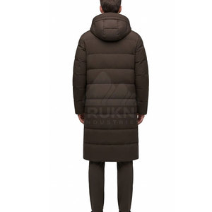 Fresh Now Men <b>Long</b> Bench <b>Coat</b> Hooded <b>Waterproof</b> Lightweight Winter Warm Full Front Zipper Padded Outdoor Casual Wholesale - Product Image 2