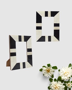 Handmade Bone Inlay Vertical Classical <b>Photo</b> <b>Frame</b> Tabletop Wall Mount <b>Black</b> Beige Home Decor Lightweight Elegant Modern Full - Product Image 4