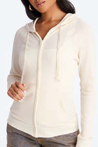 Wholesale Women Zip Hoodie Ribbed Knit Jacket Casual Streetwear Custom Fashion Apparel Supplier USA Market - Product Image 2