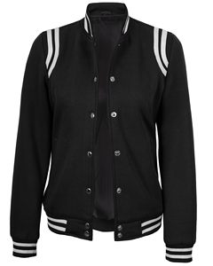 Chaqueta Varsity con Logotipo Frontal para Mujer, 3 Colores Disponibles, Ropa de Moda para Exteriores, Todas las Edades, MOQ Bajo, Mejor Precio de Venta - Product Image 1