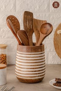 10.2 Inches Salad Fork <b>Spoon</b> Long Handle Acacia Wood Mirror Polish Classic Design Eco-Friendly Party Use <b>Serving</b> <b>Spoon</b> - Product Image 5