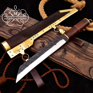 MORTAL SAGA Custom Handmade Viking Seax Knife High Carbon Steel Waterproof Multifunction Bushcraft Hunting Survival Fixed Blade - Product Image 1