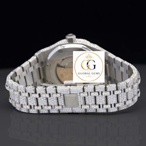 Reloj Moissanite con números romanos de fabricación india de 41 mm para hombre y mujer disponible a precio competitivo desde India. - Product Image 5