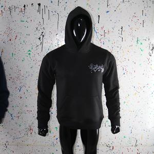 Sweat à capuche personnalisé Finer Threads Winter Black 100% coton vintage coupe classique, impression DTF/DTG/sérigraphie, faible MOQ, DDP - Product Image 3