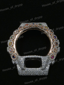 Bisel de reloj hecho a mano con piedras multicolor y caja de esfera redonda, actualización de la serie 6900 - Product Image 5