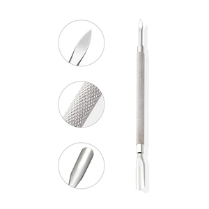 Empujadores de cutículas S-506 con espejo, bordes afilados, para manicura, de acero alemán, limpiador de esmalte en gel para uñas acrílicas - Product Image 4