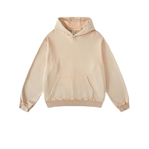 Haute qualité hommes Vintage Style 100% coton pull à capuche écologique 300g tissu en gros - Product Image 4