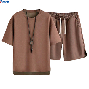 Conjunto de Pantalones Cortos de Algodón Unisex Cómodos y Transpirables con Logotipo Personalizado, Nueva Llegada, Conjunto Deportivo Corto para Hombre de Talla Grande - Product Image 1