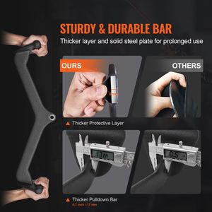 Set di 5 Accessori per Macchina a Cavi LAT Pulldown: Barra a T, Barra a V, Barra per Tricipiti, per Esercizi di Forza Schiena e Accessori per Macchine Fitness - Product Image 2