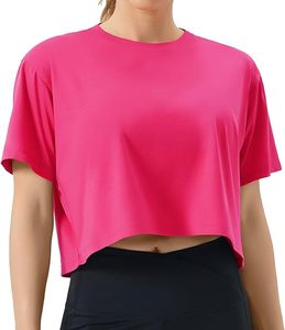 T-shirt court ample pour femme, style streetwear décontracté, tendance estivale, haut en coton à manches courtes, vente en gros - Product Image 6
