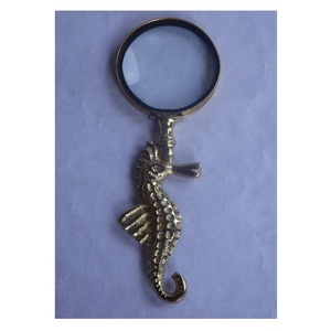 Antique-Style Brass Magnifying Glass Unique Rope Handle with Knotted <b>End</b> Magnifying Glass for <b>Books</b> Document Reader Decor - Product Image 4