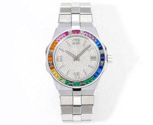 Reloj de Hombre Mecánico Automático, Elegante y Romántico, de Lujo para Negocios, con Bisel Incrustado de Diamantes, para Uso Casual y de Negocios - Product Image 1
