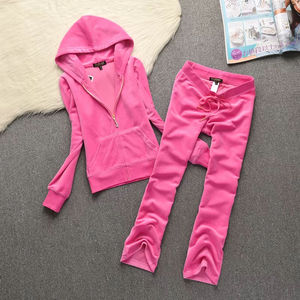 Conjunto de 2 Piezas para Mujer, Primavera-Otoño, Casual, Cuello Redondo, Manga Larga, Sudadera con Capucha, Pantalones Deportivos de Cintura Alta, Ropa Deportiva para Mujer - Product Image 1