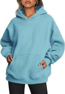 Sweat à capuche pour femme de haute qualité, épais, 100% coton, confortable, coupe décontractée, surdimensionné, extensible à l'avant - Product Image 5