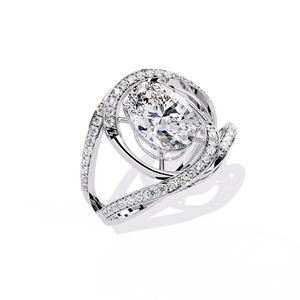 Anillos Clásicos de Compromiso, Boda y Aniversario en Oferta, Diamante Cultivado en Laboratorio con Corte Ovalado de 7CT, Certificado IGI, Anillo de Oro Sólido de 14K - Product Image 6