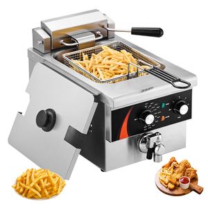 Friggitrice Elettrica Commerciale da Banco 1750W, 9Qt/8.5L, Acciaio Inossidabile 1mm, Alimentata a Gas, Usata - Product Image 1
