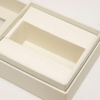 Boîtes de lèvre et de base en carton blanc de vente chaude pour l'emballage facial de crème de parfum de cosmétiques avec la fenêtre de PE et l'insertion de papier