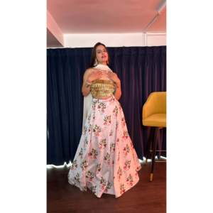 Women's Party Wear Lehenga Choli with Digital <b>Print</b> Elegant Set - Product Image 2