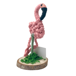 Flamingo de Ganchillo Hecho a Mano, Estilo Decorativo por JNC Macrame para Guardería - Product Image 5