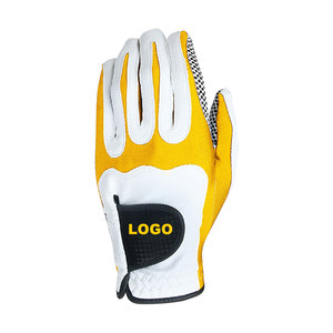 Men <b>Full</b> Finger Anti <b>Slip</b> Breathable Durable Cabretta Leather Golf Gloves Pull On Closure Skin Fit Left Handed Outdoor Sports - Product Image 1