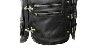 Chaleco de Motociclista de Cuero Vacuno para Hombre, Chaleco de Invierno con Botones y Bolsillos, Resistente al Viento, Transpirable, Proveedor Mayorista OEM ODM Personalizado - Product Image 4