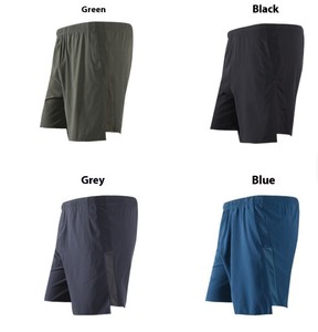 Shorts de sport décontractés 100 % coton en toile tricotée à motif uni, séchage rapide, écologiques, anti-humidité - Product Image 3