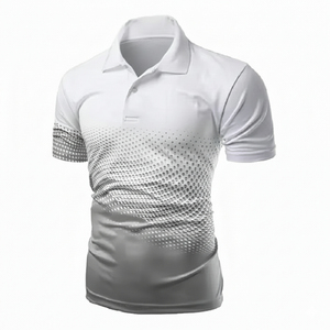 Polo Homme Rayé de Haute Qualité OEM, Logo Personnalisé, Manches Courtes, Col Revers, Style Décontracté Streetwear, Vente en Gros de Polos pour Hommes - Product Image 2