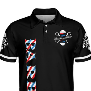 Camiseta de Barbería de Manga Corta, Impermeable, de Poliéster de Alta Calidad, Secado Rápido, Transpirable, Estilo Béisbol, Impresión Digital, Talla Personalizada - Product Image 4