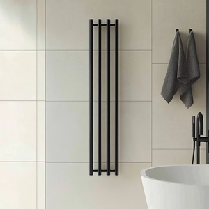 Porte-serviettes en métal noir très vendu, améliore la circulation de l'air autour des serviettes, favorisant un séchage plus rapide, fabriqué de manière incroyable par KHOOSI. - Product Image 2