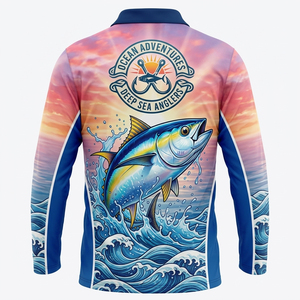 Combinaison de pêche décontractée imprimée avec protection solaire et t-shirt léger respirant pour femme, idéale pour la pêche en extérieur - Product Image 1