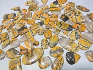 Pierre précieuse en vrac de jaspe abeille, cabochon, vente en gros, fabricant, kg, kilo, kilogramme, lot en vrac, directement de l'usine - Product Image 3