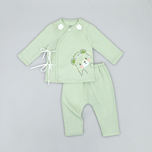 Camisa Estilo Kimono para Bebé Unisex ALB12, Patrón de Dibujos Animados, 100% Algodón Orgánico, Tejido de Punto, Manga Corta - Product Image 3