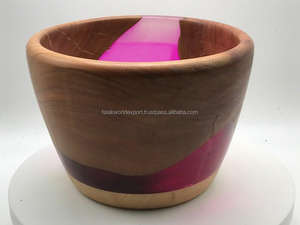 Bol en résine époxy en bois de haute qualité personnalisé bol à salade unique pour ustensiles de cuisine de Falak World Export - Product Image 6
