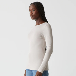 Camisetas de Manga Larga para Mujer al por Mayor, 100% Algodón, Último Estilo Casual, Color Sólido, Estampadas, Último Diseño, Camisetas Lisas para Mujer - Product Image 4