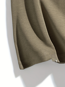 Oversized <b>Waffle</b> Knit 100% Cotton Worsted for <b>Shirt</b> Men Summer Casual Short Sleeve Loose Fit Breathable High Street - Product Image 4