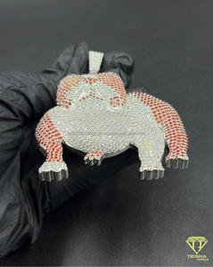 High Shine Animal Pendant Crafted in 925 Sterling Silver with Moissanite Diamonds - Product Image 3