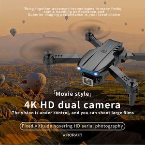 Drone E99 2025 avec moteur sans balais, caméra double HD 4K, hélicoptère RC professionnel, mini drone pliable avec transfert d'image WiFi, quadricoptère - Product Image 5